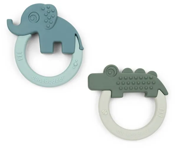 Biderangle 2 stk Deer friends Grøn/Blå